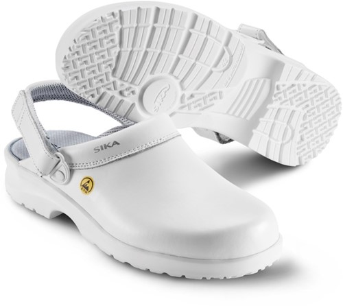 SIKA Fusion Clog ESD m. hielriempje OB SRC - 19467 Wit - Wit - maat 48