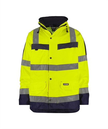 DASSY. Atlantis - FLUOGEEL/MARINEBLAUW - maat XL 100% polyester - +/- 200 g/m²