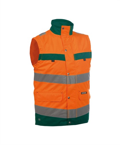 DASSY. Bilbao - FLUO-ORANJE/FLESSENGROEN - maat XS 100% polyester - +/- 200 g/m²