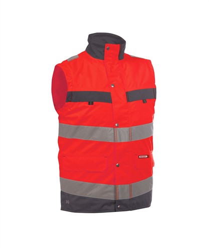 DASSY. Bilbao - FLUOROOD/CEMENTGRIJS - maat XS 100% polyester - +/- 200 g/m²