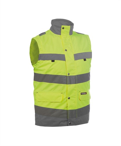 DASSY. Bilbao - FLUOGEEL/CEMENTGRIJS - maat XS 100% polyester - +/- 200 g/m²