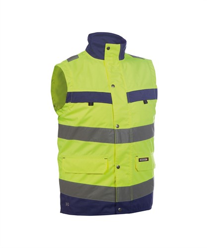 DASSY. Bilbao - FLUOGEEL/MARINEBLAUW - maat L 100% polyester - +/- 200 g/m²