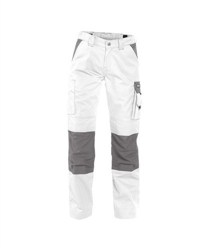 DASSY. Boston Women - WIT/CEMENTGRIJS - maat 34 STANDARD 65% polyester/35% katoen - +/- 245 g/m²