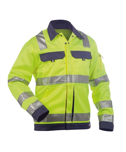 DASSY. Dusseldorf - FLUOGEEL/MARINEBLAUW - maat 2XL 65% polyester/35% katoen - +/- 245 g/m²