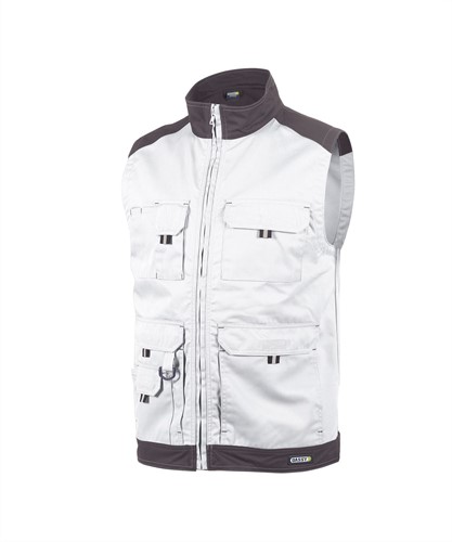 DASSY. Faro - WIT/CEMENTGRIJS - maat XL 65% polyester/35% katoen - +/- 245 g/m²