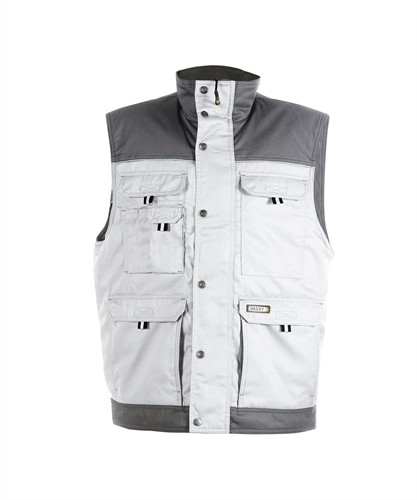 DASSY. Hulst - WIT/CEMENTGRIJS - maat 2XL 65% polyester/35% katoen - +/- 245 g/m²