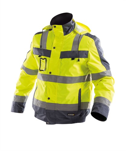 DASSY. Lima - FLUOGEEL/CEMENTGRIJS - maat 2XL 100% polyester - +/- 200 g/m²