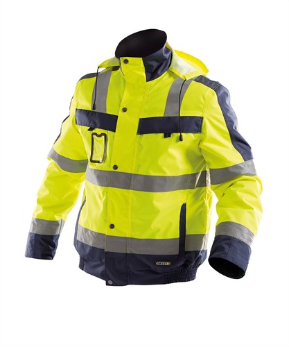 DASSY. Lima - FLUOGEEL/MARINEBLAUW - maat 2XL 100% polyester - +/- 200 g/m²
